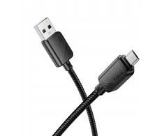 Cable USB A to Micro USB Hoco 2,4A 1 m X113 juodas