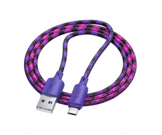 USB A į Micro USB kabelis Hoco 2,4A 1 m X116 gradientinis violetinis