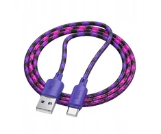 USB A į USB C laidas Hoco 3A 1 m X116 gradientinis violetinis