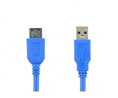Accura USB-A - USB-A 1.8m M/F mėlyna
