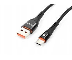 Accura USB-A - USB-C 2.0m gumowy 5V/2A juoda