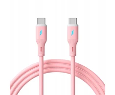 AKYGA Cable USB AK-USB-66 USB type C m / USB type C m ver. 2.0 60W 1m Rožinė Silicone