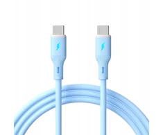 AKYGA Cable USB AK-USB-68 USB type C m / USB type C m ver. 2.0 60W 1m Mėlyna Silicone