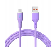 USB laidas Akyga USB-C - USB-A 1 m Violetinis (AK-USB-65)