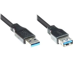 Good Connections Kabelis USB Alcasa USB-A - USB-A 1 m Juodas (2711-S01)