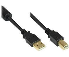 Nezatříděno Kabelis USB Alcasa Good Connections USB 2.0 A-B su ferrytem 5 m Juodas (GC-M0083)