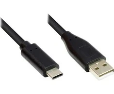 Good Connections Kabelis USB Alcasa USB-A - USB-C 2 m Juodas (GC-M0118)