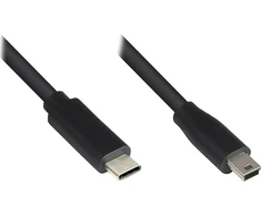 GoodConnections Kabelis USB Alcasa USB-C - miniUSB 0.3 m Juodas (3310-CM003)