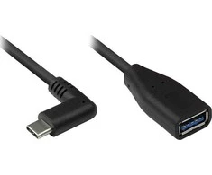 GoodConnections Kabelis USB Alcasa USB-C - USB-A 0.1 m Juodas (2811-OTGW)