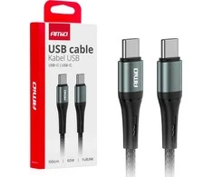 USB-C į USB-C įkrovimo kabelis 60W 100cm FullLINK AMIO-03914