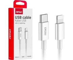 USB-C – Lightning kabelis 20W 100cm FullLINK AMIO-03898