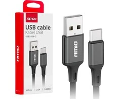 USB – USB-C kabelis 2A 200 cm FullLINK AMIO-03900