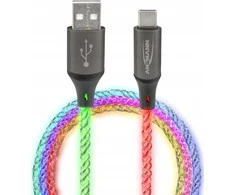 Ansmann USB-A / USB-C laidas su LED apšvietimu 100 cm 1700-0158
