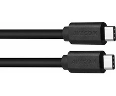 AVACOM DUOMENŲ IR ĮKROVIMO KABELAS USB TYPE-C - USB TYPE-C, 40cm, Juodas