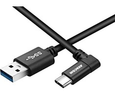 AVACOM DUOMENŲ IR ĮKROVIMO USB KABELAS - USB TYPE-C, 100cm, 90° JUNGTIS, Juodas