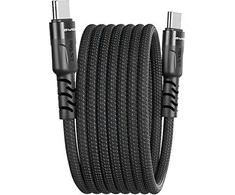 AWEI CL-166T USB-C į USB-C magnetinis laidas, juodos spalvos