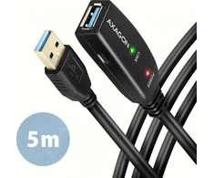 Axagon Active prailginimo USB 3.2 Gen 1 A-M > A-F laidas, 5 m ilgio. Maitinimo variantas.