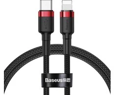 Baseus kabelis USB Type-C - Iphone PD 18W 1m - Raudonas / Juodas