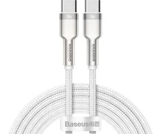 Baseus Cafule USB-C - USB-C laidas 100W 2m - Baltas