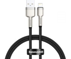 Baseus Cafule USB - Lightning kabelis 2.4A 0.25m - Juodas
