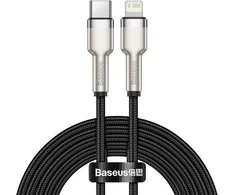 Baseus Cafule USB-C į Lightning kabelis PD 20W 1m - Juodas