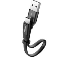 Baseus CATMBJ-01 Nimble USB-C Portable kabelis 23cm juodos spalvos