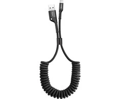 Kabelis Baseus spiralinis USB2.0 A kištukas - IP žaibo kištukas 1 m. su nailoniniu šarvu Fish ey