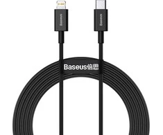 Baseus Superior serijos USB-C - Lightning kabelis 20W PD 2m - Juodas
