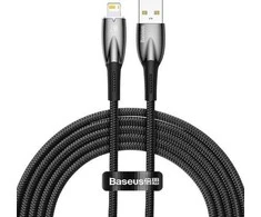 USB laidas, skirtas Lightning Baseus Glimmer Series, 2.4A, 1m (juodas)
