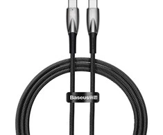 Baseus Glimmer USB-C – USB-C įkroviklis, 100W, 1m (fekete)