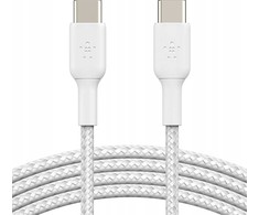Belkin BOOSTCHARGE GEFLOCHTENES USB-C/CABLE-BRAIDED 2M Baltas