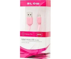 Blow USB A - micro B jungtis 1.0 m rožinė