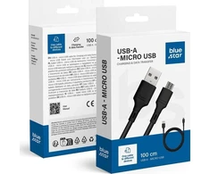 USB A į Micro USB kabelis Blue Star 2A 1 m DC-001AM2.0 juodas