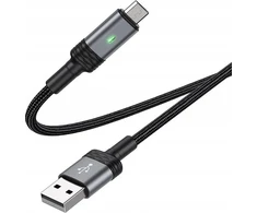 Borofone Kabelis BU30 Lynk Smart power-off - USB na Micro USB - 2,4A 1,2 metra juoda