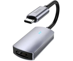 Ekrano veidrodinio perdavimo laidas USB C į HDMI Hoco 4K 30Hz 1,8 m UA43 metalinis pilkas