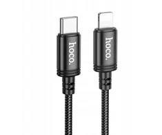 Cable USB C į Lightning Hoco PD 27W 2 m X89 juodas