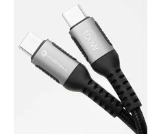 Cable USB C to USB C Forcell F-Energy QC4.0 PD 5A 100W Cafule 2 m C260 juodas