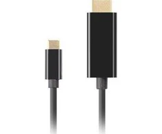 Lanberg USB-C į HDMI kabelis, 1,8 m 4K/60Hz, Juodas | Lanberg | USB-C į HDMI kabelis | CA-CMHD-10CU-0018-BK | Juodas | 1,8 m