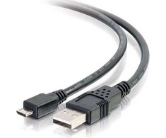 USB C2G USB-A – microUSB kabelis 2 m Juodas (27365)
