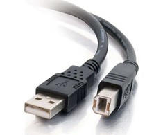 C2G USB 2.0 A/B laidas, 2 m, juodas
