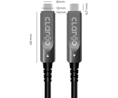 Claroc Kabelis USB-C aktywny, 4K@60Hz, 60W, 5 m