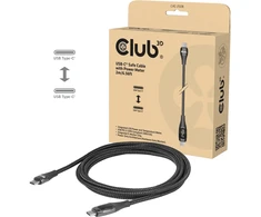 Kabelis USB Club 3D CLUB3D kabelis USB 2 m USB C 0 Gbit/s 240 W Juodas (CAC-2508)