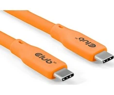 Club 3D Oranžinis USB-C į USB-C kabelis 2m (M/M) Oranžinis CLUB3D