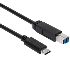 USB kabelis Club 3D USB-C - USB-B 1 m Juodas (CAC- 1524)