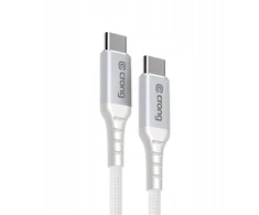 „Crong Armor Link“ – USB-C į USB-C keitiklis 100 W, 5 A, 200 cm, baltas