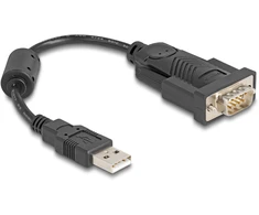 Kabelis USB Delock USB-A - RS-232 0.25 m Juodas (61549)
