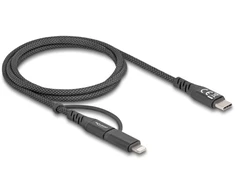 DeLOCK 81170, 1 m, USB C, USB C/Lightning, USB 2.0, Juodas