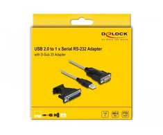 Kabelis USB Delock USB-A - RS-232 1.8 m Juodas (61314)
