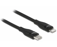 Kabelis USB Delock Kabelis danych i ładowania USB Type-C™ do Lightning™ dla iPhone™, iPad™ i iPod™ juoda 0,5 m MFi