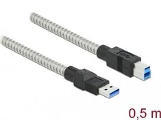 Delock USB-B 0,5m metalinis